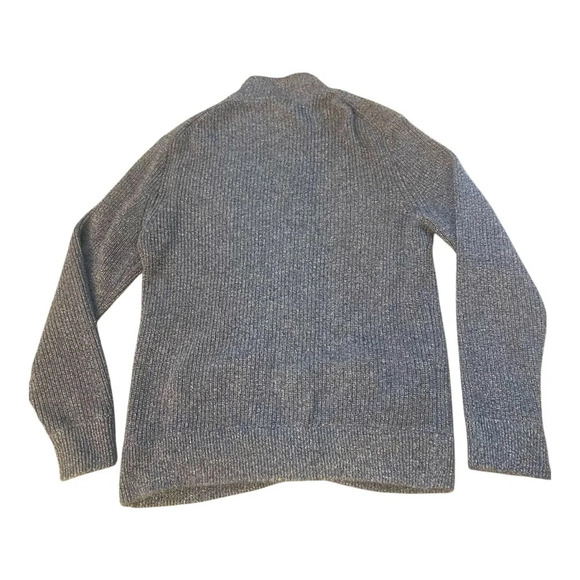 J Crew 100% Cotton Men’s Button Front Cardigan Sz L Blue White - Picture 3 of 6